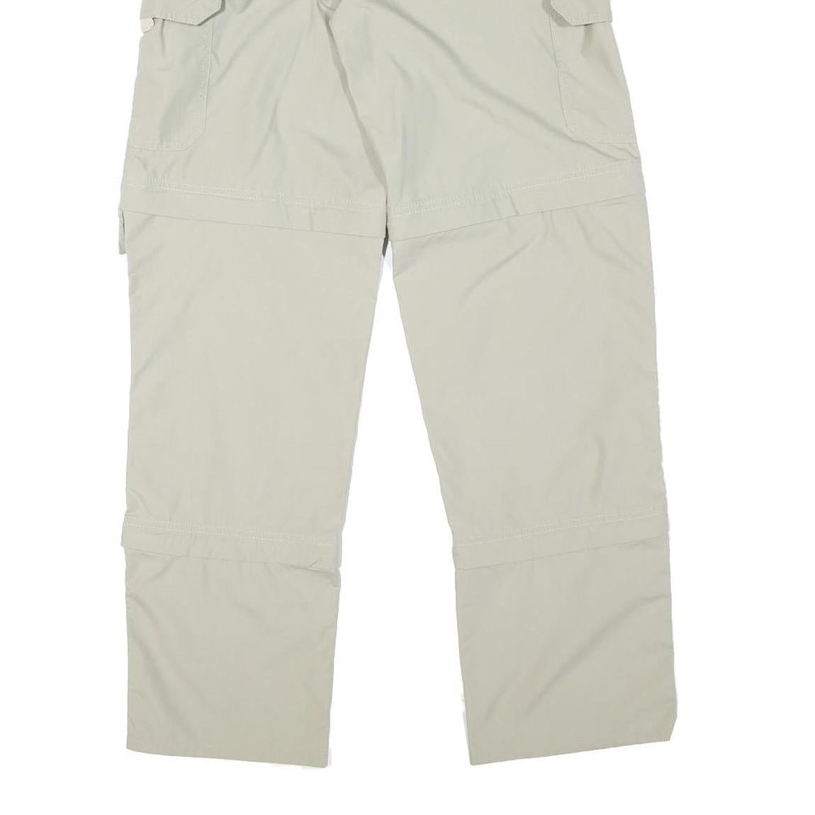 RODEO Womens Polyester Blend Beige Regular Fit Cargo Trousers W27 L31 Outdoor