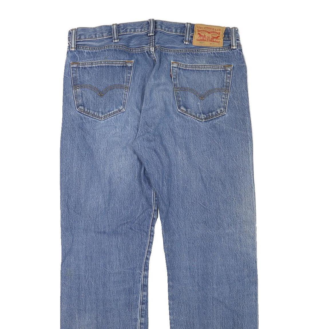 LEVI'S 501 Mens Jeans Blue Regular Straight Denim Medium W35 L31 Classic Button