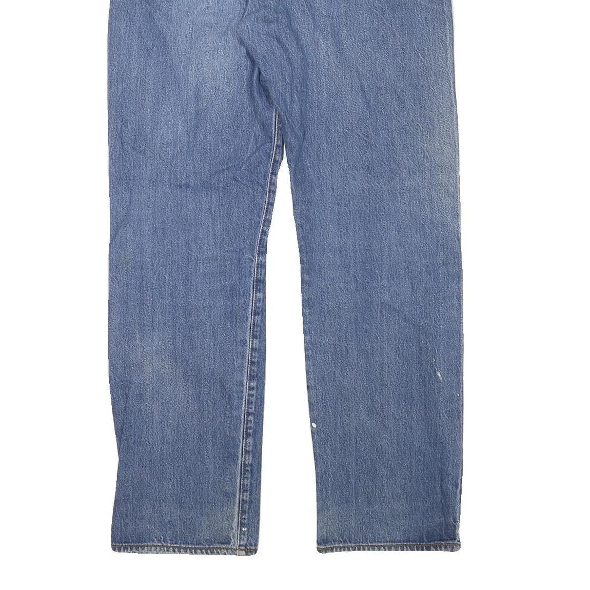 LEVI'S 501 Mens Jeans Blue Regular Straight Denim Medium W35 L31 Classic Button