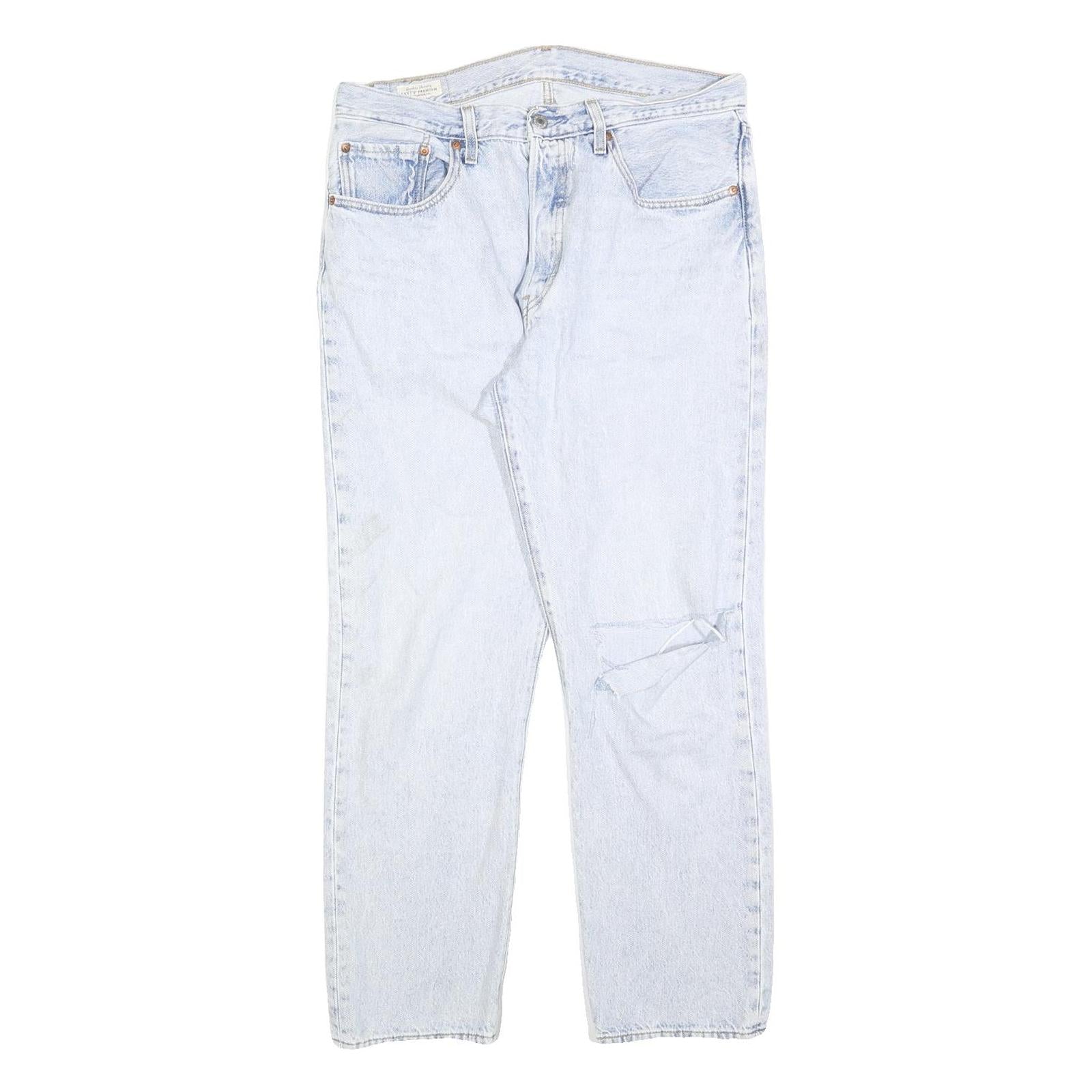 LEVI'S 501 BIG E Womens Jeans Blue Regular Straight Denim Light W33 L28 Classic