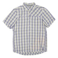 MAMMUT Mens Blue & Cream Check Shirt M Short Sleeve Casual Outdoors