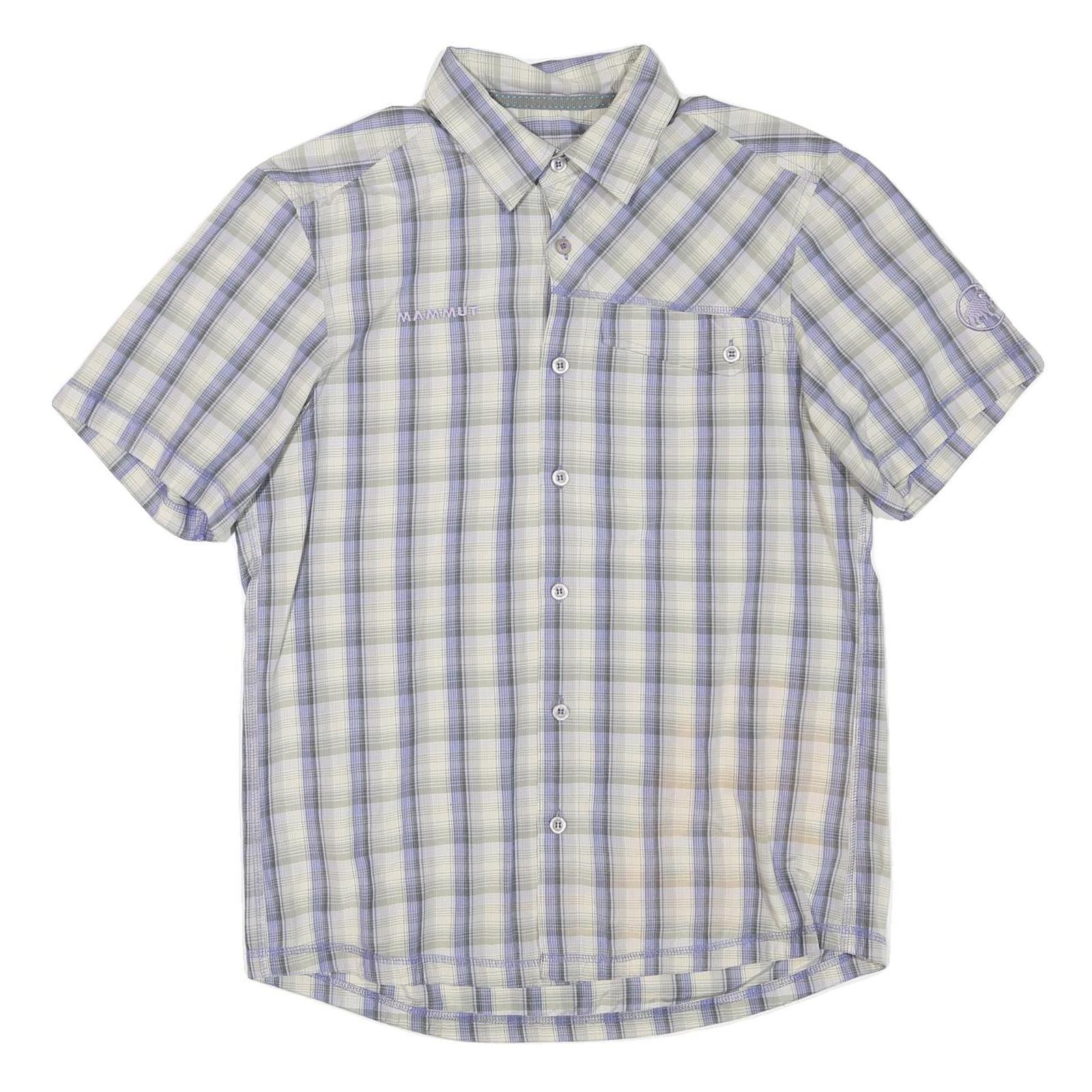 MAMMUT Mens Blue & Cream Check Shirt M Short Sleeve Casual Outdoors