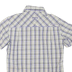 MAMMUT Mens Blue & Cream Check Shirt M Short Sleeve Casual Outdoors