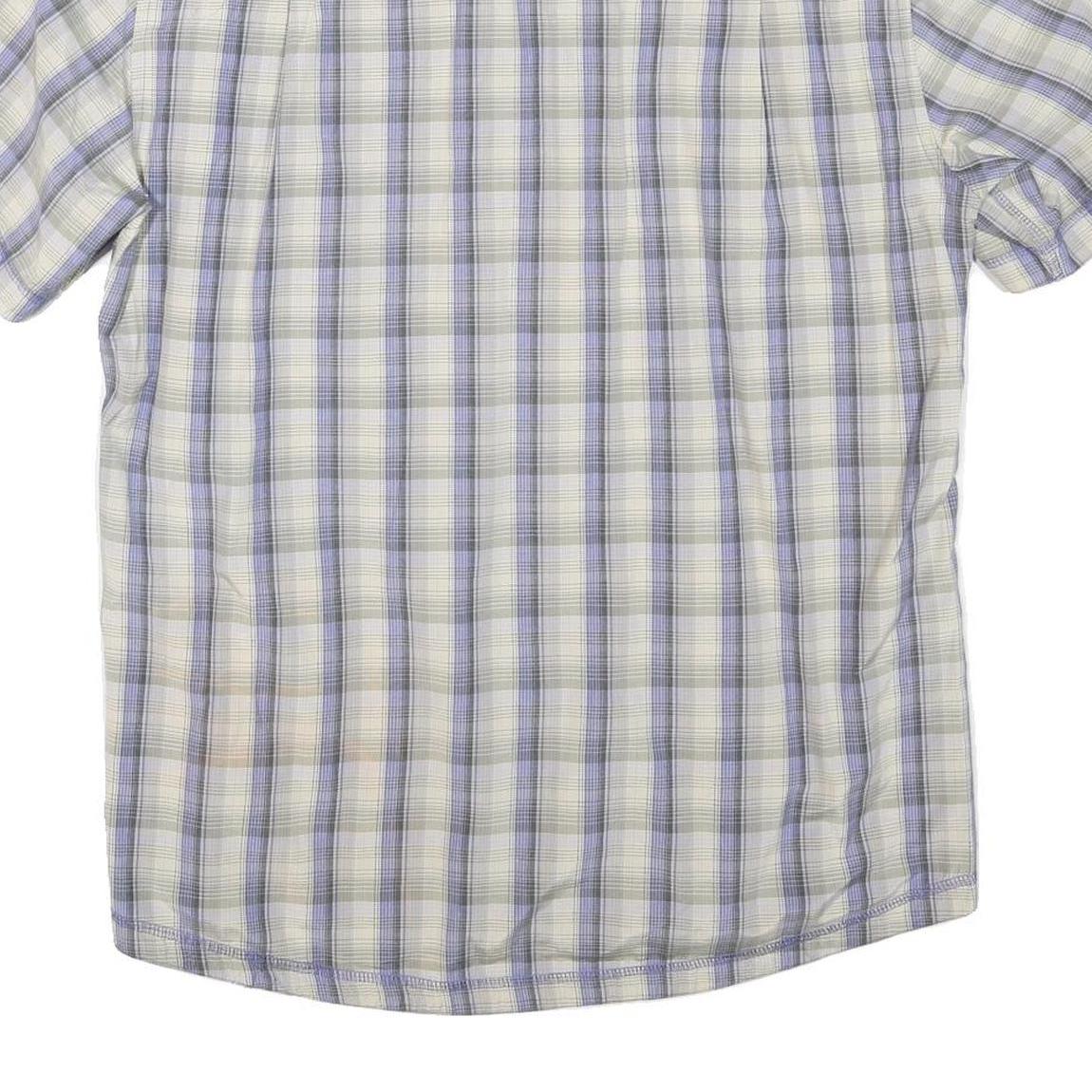 MAMMUT Mens Blue & Cream Check Shirt M Short Sleeve Casual Outdoors
