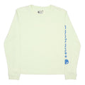 CARHARTT Womens Cream Long Sleeve Crew Neck S Cotton Logo Print T-Shirt