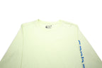 CARHARTT Womens Cream Long Sleeve Crew Neck S Cotton Logo Print T-Shirt