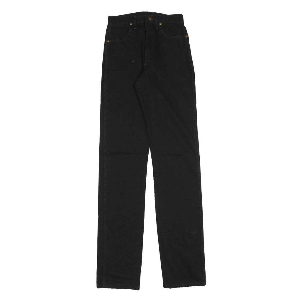 WRANGLER Womens Regular Black Denim Jeans W26 L36 Classic Zip Cotton Blend