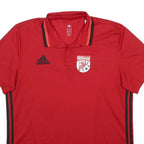 ADIDAS Mens Red WEESEN Logo Polo T-Shirt XL Short Sleeve Collared Sportswear