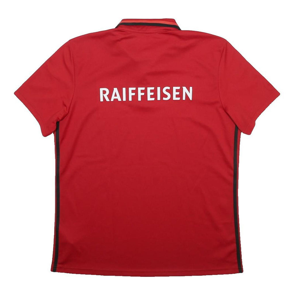 ADIDAS Mens Red WEESEN Logo Polo T-Shirt XL Short Sleeve Collared Sportswear