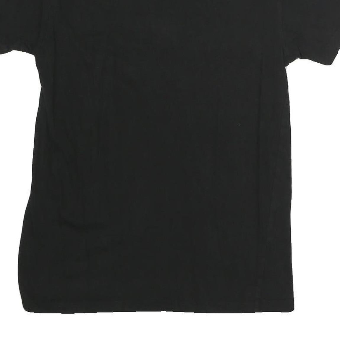 ADIDAS Womens Black Cotton Graphic T-Shirt S Short Sleeve Crew Neck Logo