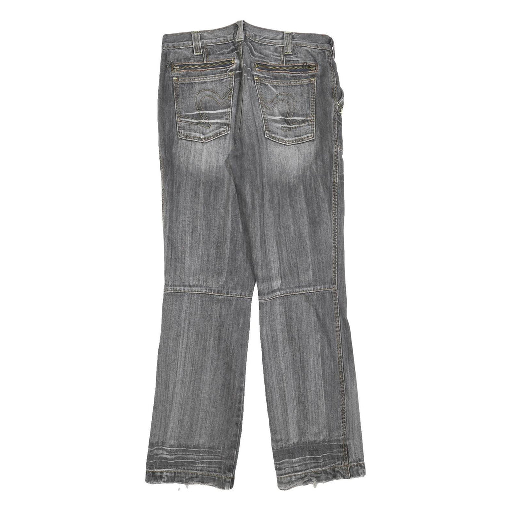 TWO BOXES Mens Regular Fit Blue Denim Straight Zip Jeans W33 L33 Cotton Blend