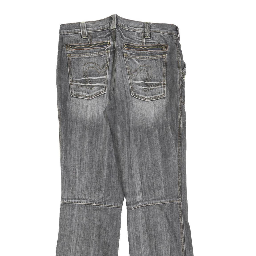 TWO BOXES Mens Regular Fit Blue Denim Straight Zip Jeans W33 L33 Cotton Blend