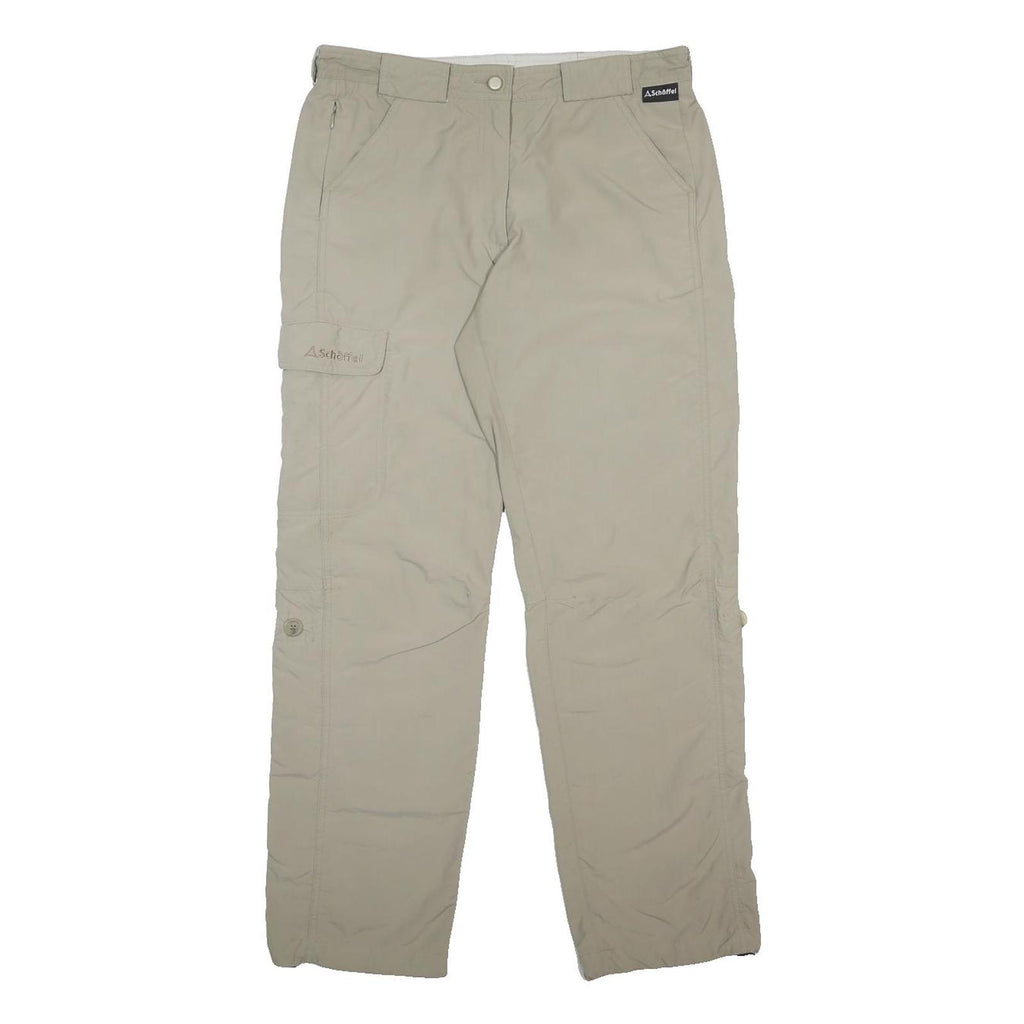 SCHOFFEL Womens Beige Nylon Regular Tapered Trousers W31 L31 Outdoor Cargo Zip