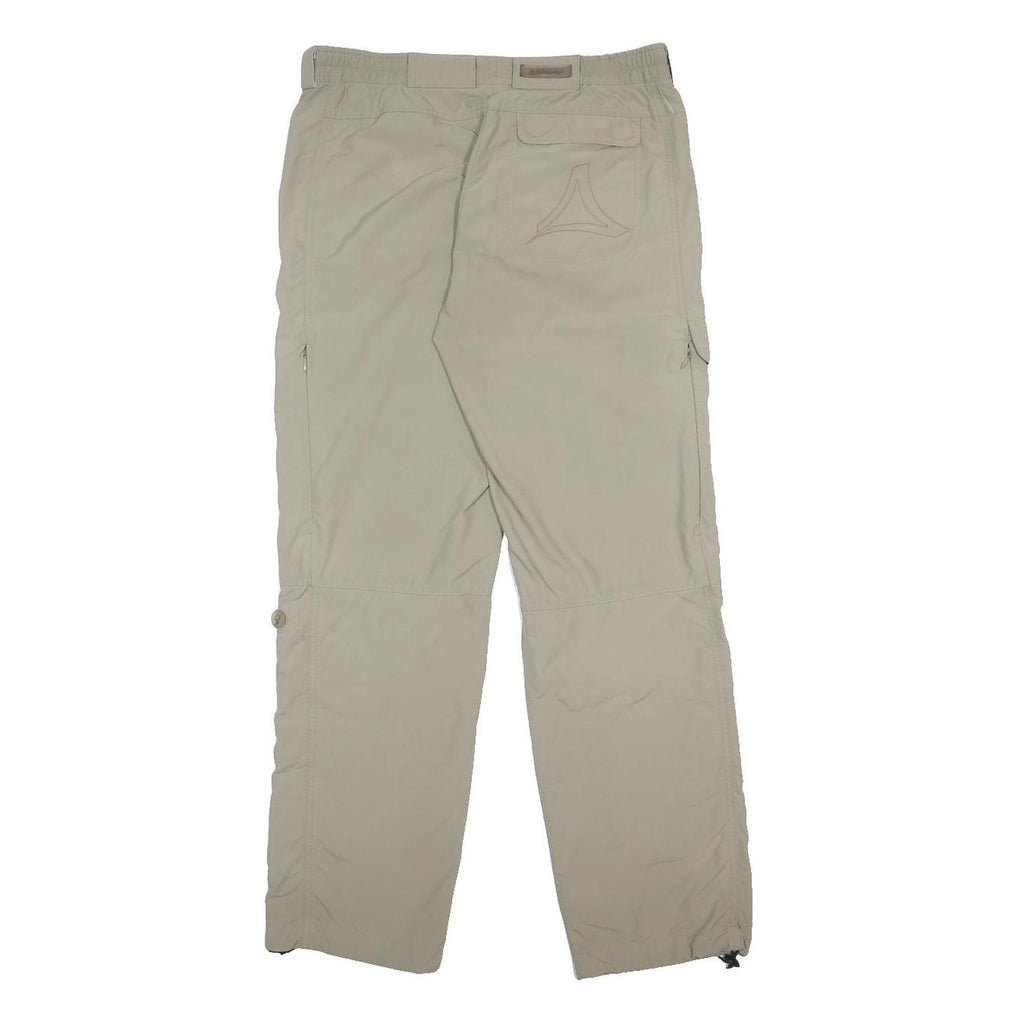 SCHOFFEL Womens Beige Nylon Regular Tapered Trousers W31 L31 Outdoor Cargo Zip