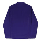 LANDS END Womens Purple Plain Pullover Jumper 1/4 Zip Polyester Blend M