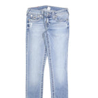 TRUE RELIGION Womens Slim Blue Denim Light Wash Jeans W26 L30 Stylish Comfort