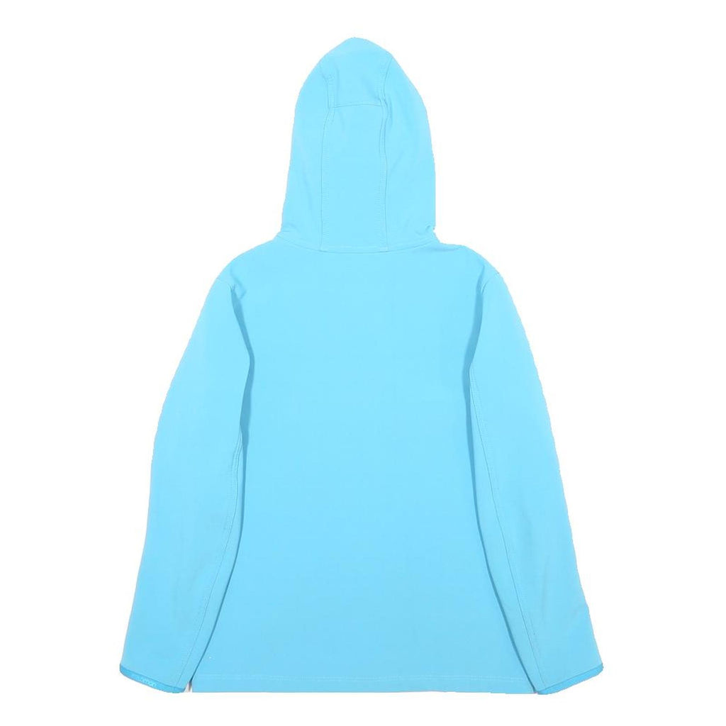 SALOMON Boys Blue Softshell Jacket 10Y Polyester Blend Zip Hooded Outdoor