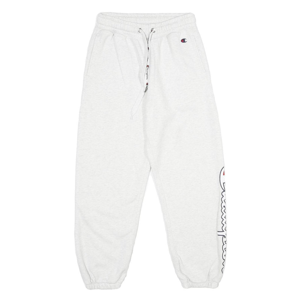 CHAMPION Mens Joggers White XS W26 L26 Cotton Blend Slim Fit Elastic Cuffs