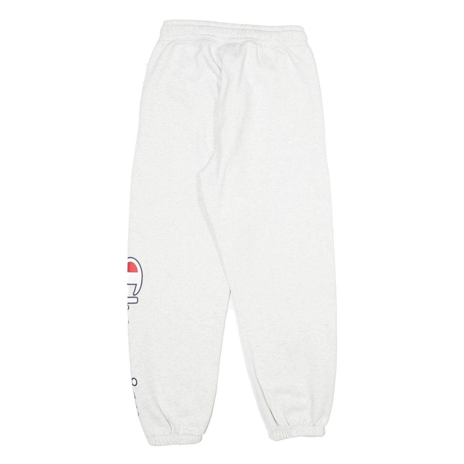 CHAMPION Mens Joggers White XS W26 L26 Cotton Blend Slim Fit Elastic Cuffs
