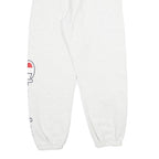 CHAMPION Mens Joggers White XS W26 L26 Cotton Blend Slim Fit Elastic Cuffs