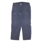 CARHARTT Mens Cotton Blend Blue Relaxed Straight Trousers W36 L29 Workwear