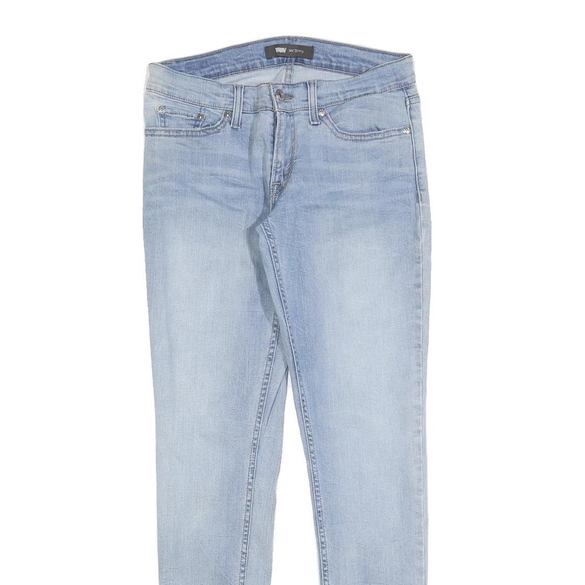 LEVI'S 524 Womens Jeans Blue Slim Skinny Denim Light W28 L32 Zip Cotton Blend