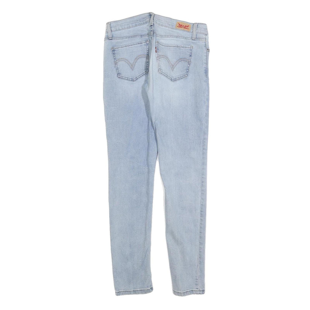 LEVI'S 524 Womens Jeans Blue Slim Skinny Denim Light W28 L32 Zip Cotton Blend