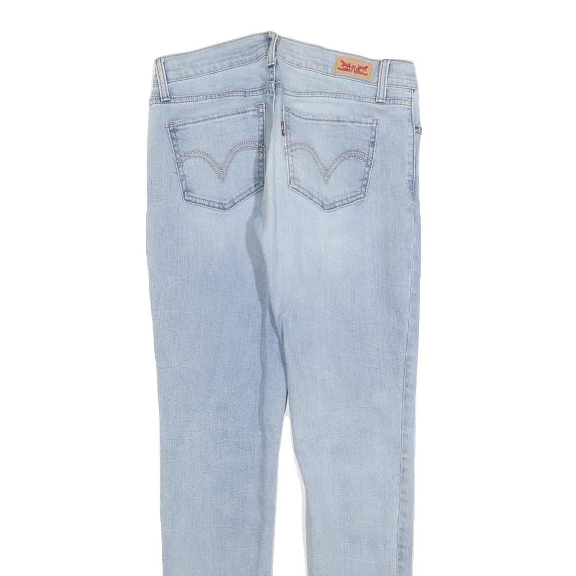 LEVI'S 524 Womens Jeans Blue Slim Skinny Denim Light W28 L32 Zip Cotton Blend