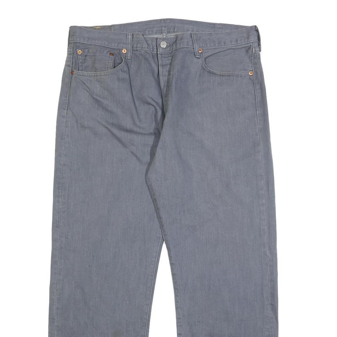 LEVI'S 501 Mens Jeans Blue Regular Straight Denim Medium W36 L29 Button Closure