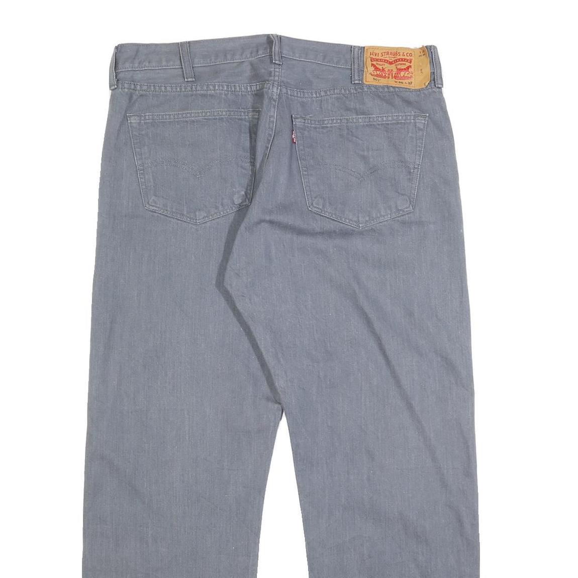 LEVI'S 501 Mens Jeans Blue Regular Straight Denim Medium W36 L29 Button Closure