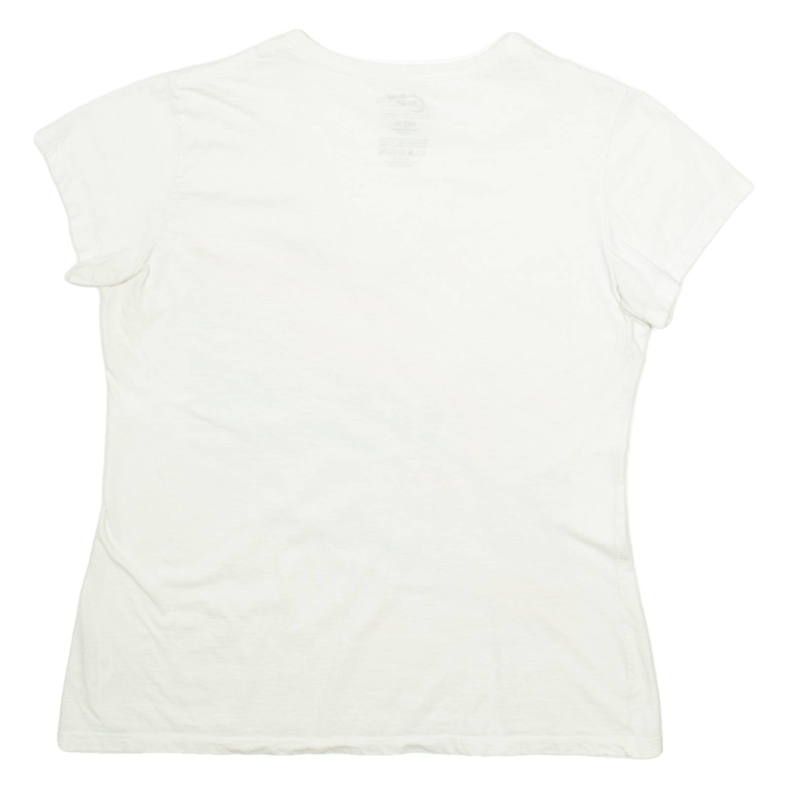 JR NATION Nascar Womens T-Shirt White USA V-Neck XL