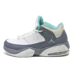 AIR JORDAN OG Girls Lace-Up Trainers White & Grey Leather UK 6 Classic Retro