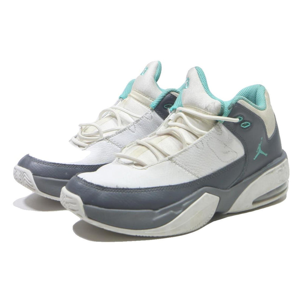 AIR JORDAN OG Girls Lace-Up Trainers White & Grey Leather UK 6 Classic Retro