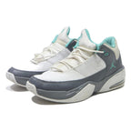 AIR JORDAN OG Girls Lace-Up Trainers White & Grey Leather UK 6 Classic Retro