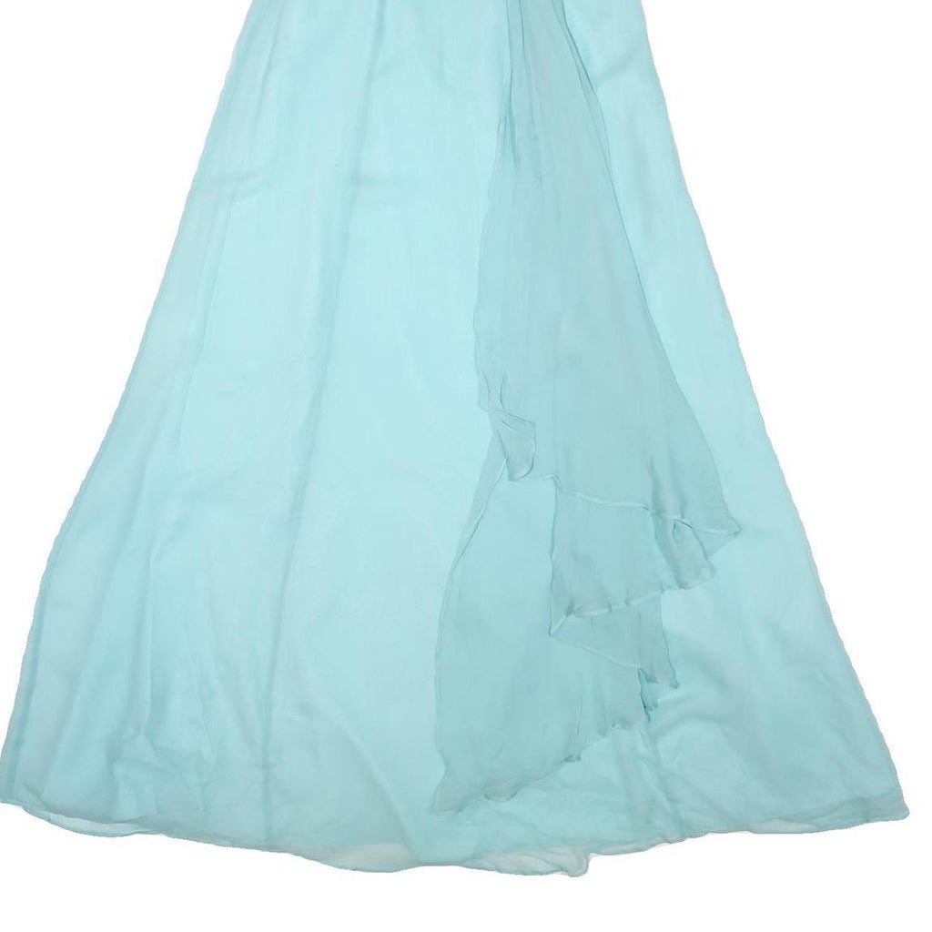 COAST Womens Blue Strapless Maxi Dress Polyester Blend UK 10 Evening Formal