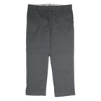 DICKIES Mens Polyester Blend Classic Grey Trousers W40 L30 Workwear Zip Closure