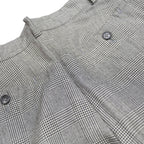 BOSCH Womens Grey & Black Check Regular Fit Straight Trousers W24 L25 Woven Zip