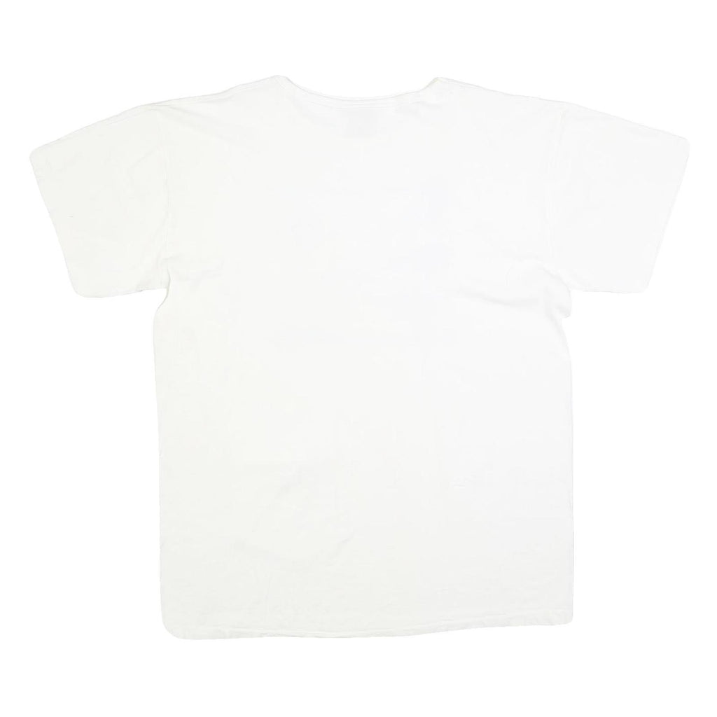 ALORE Mens White Graphic T-Shirt One Size Short Sleeve Crew Neck Aruba Map Print