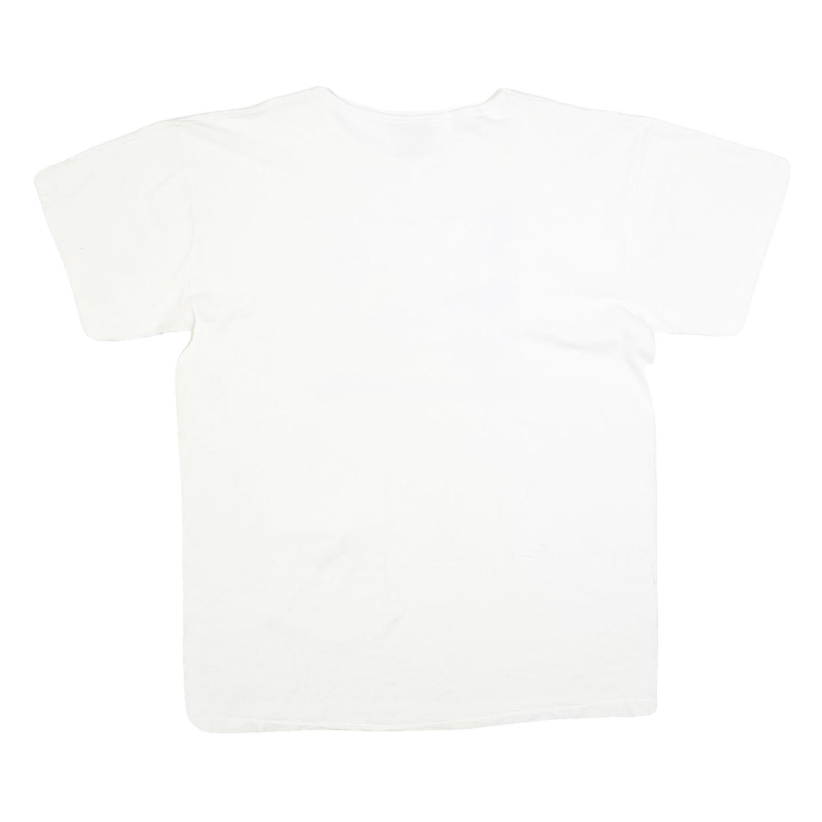 ALORE Mens White Graphic T-Shirt One Size Short Sleeve Crew Neck Aruba Map Print