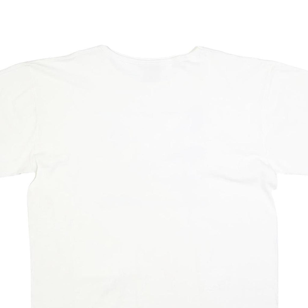 ALORE Mens White Graphic T-Shirt One Size Short Sleeve Crew Neck Aruba Map Print