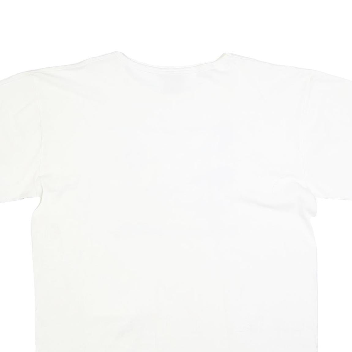 ALORE Mens White Graphic T-Shirt One Size Short Sleeve Crew Neck Aruba Map Print