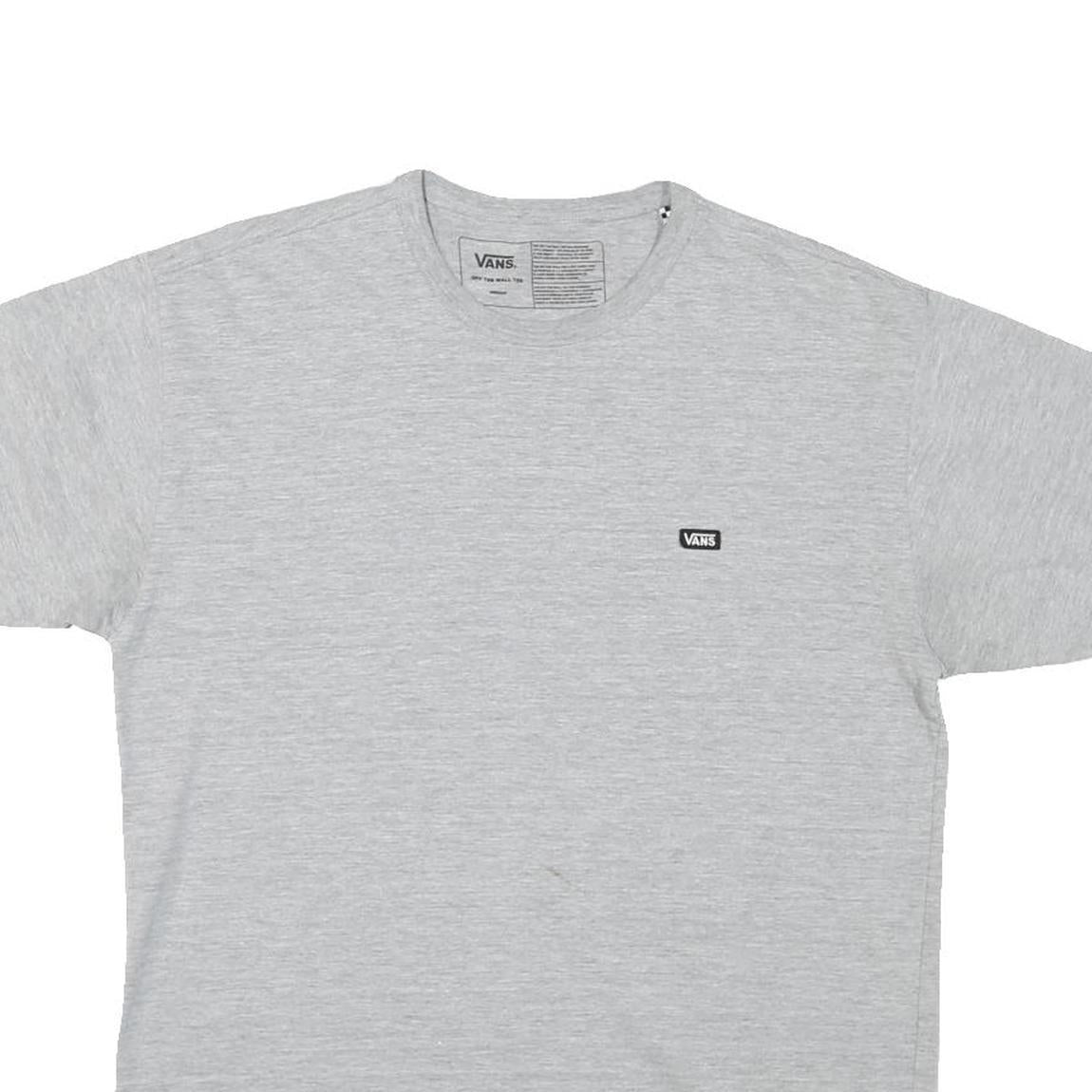 VANS Mens Grey Classic T-Shirt M Short Sleeve Crew Neck Casual Cotton Blend