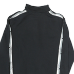 PUMA Mens Black Classic Cotton Zip Jacket M Logo Tape Striped Sleeves Sportswear