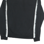 PUMA Mens Black Classic Cotton Zip Jacket M Logo Tape Striped Sleeves Sportswear