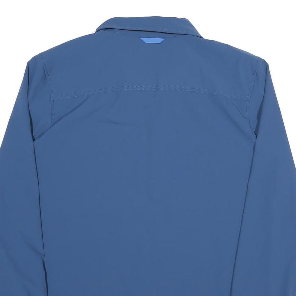 JACK WOLFSKIN Mens Blue Polyester Blend Shirt M Outdoor Utility Zip Pocket