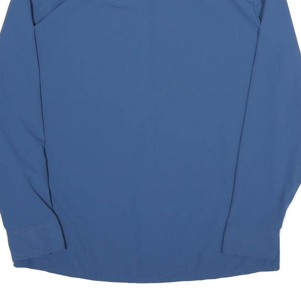 JACK WOLFSKIN Mens Blue Polyester Blend Shirt M Outdoor Utility Zip Pocket