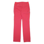 COLUMBIA Womens Nylon Red Slim Straight Trousers W29 L35 Outdoor Zip Pockets