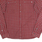 HILFIGER DENIM Mens Red Check Shirt L Casual Cotton Long Sleeve Button