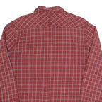 HILFIGER DENIM Mens Red Check Shirt L Casual Cotton Long Sleeve Button