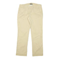 TOMMY HILFIGER Womens Beige Cotton Blend Regular Straight Trousers W34 L30